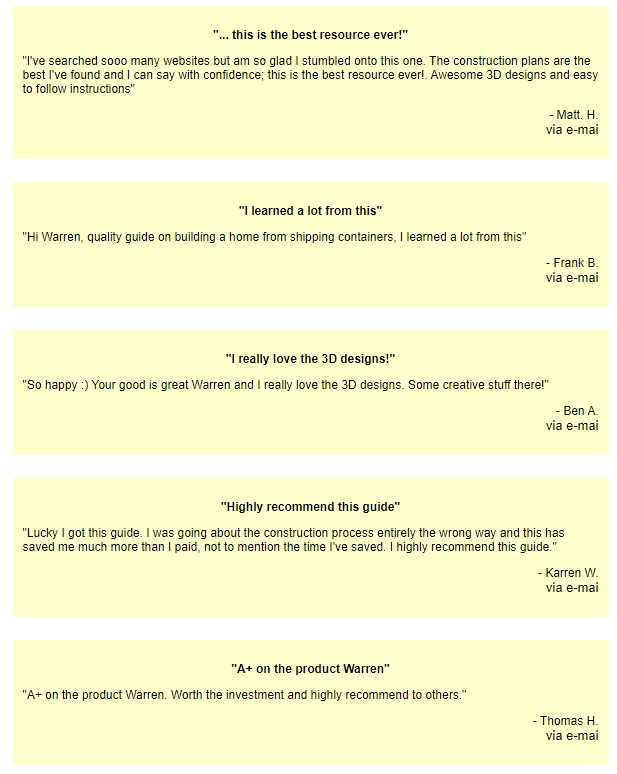 Build A Container Home reviews