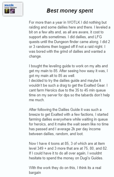 Dugi Guides customer review