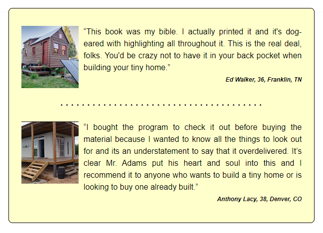 Tiny House Made Easy customer review