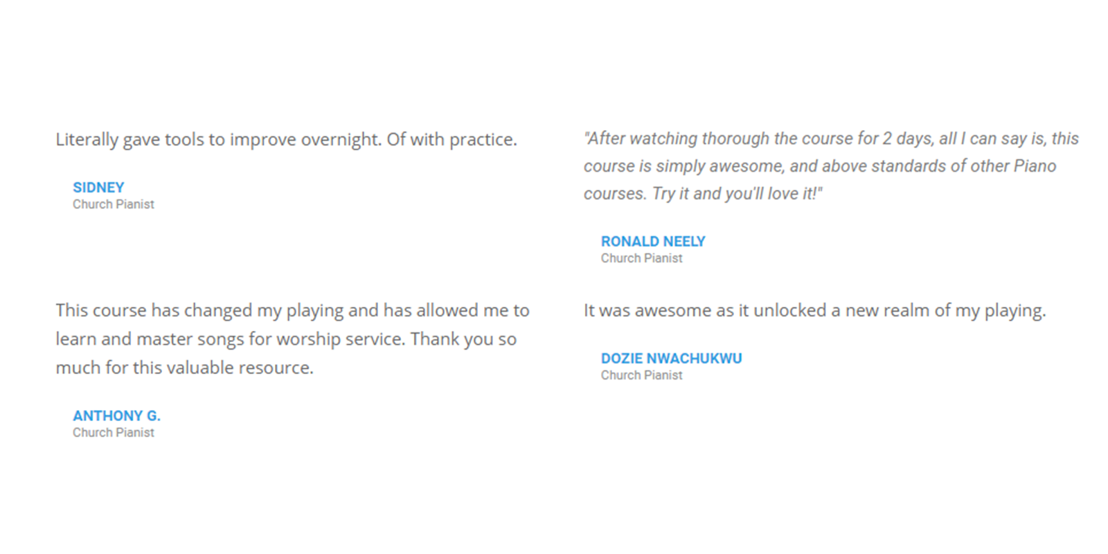 Overnight Transformation Beginner Gospel Piano Improvement Course Reviews