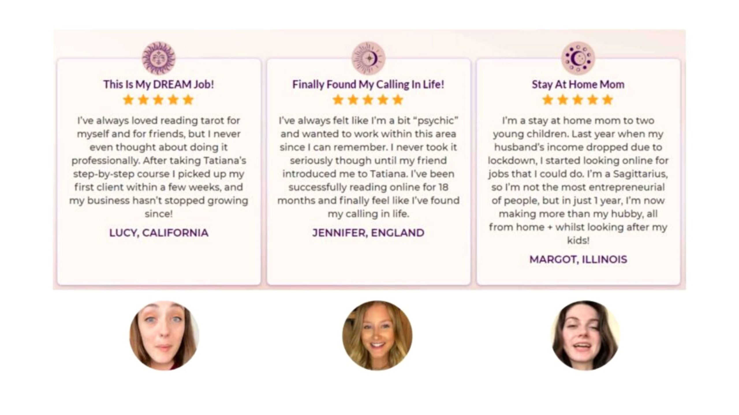 Tatiana Tarot Card Reading Course customer reviews